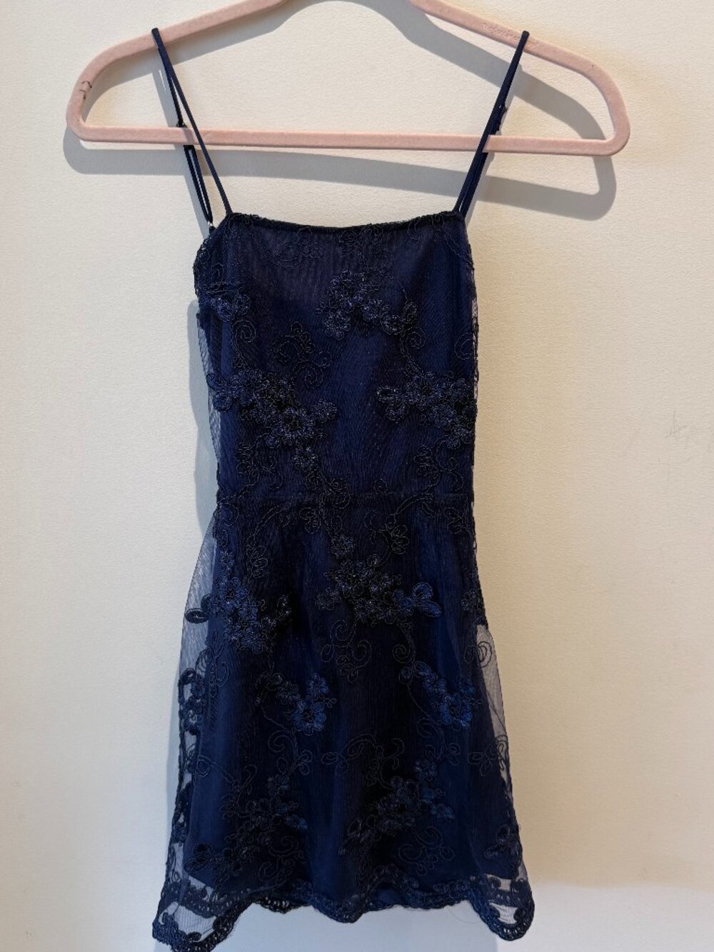 Lucy in the Sky Tank Tie Back Embellished Mini Dress size X-Small